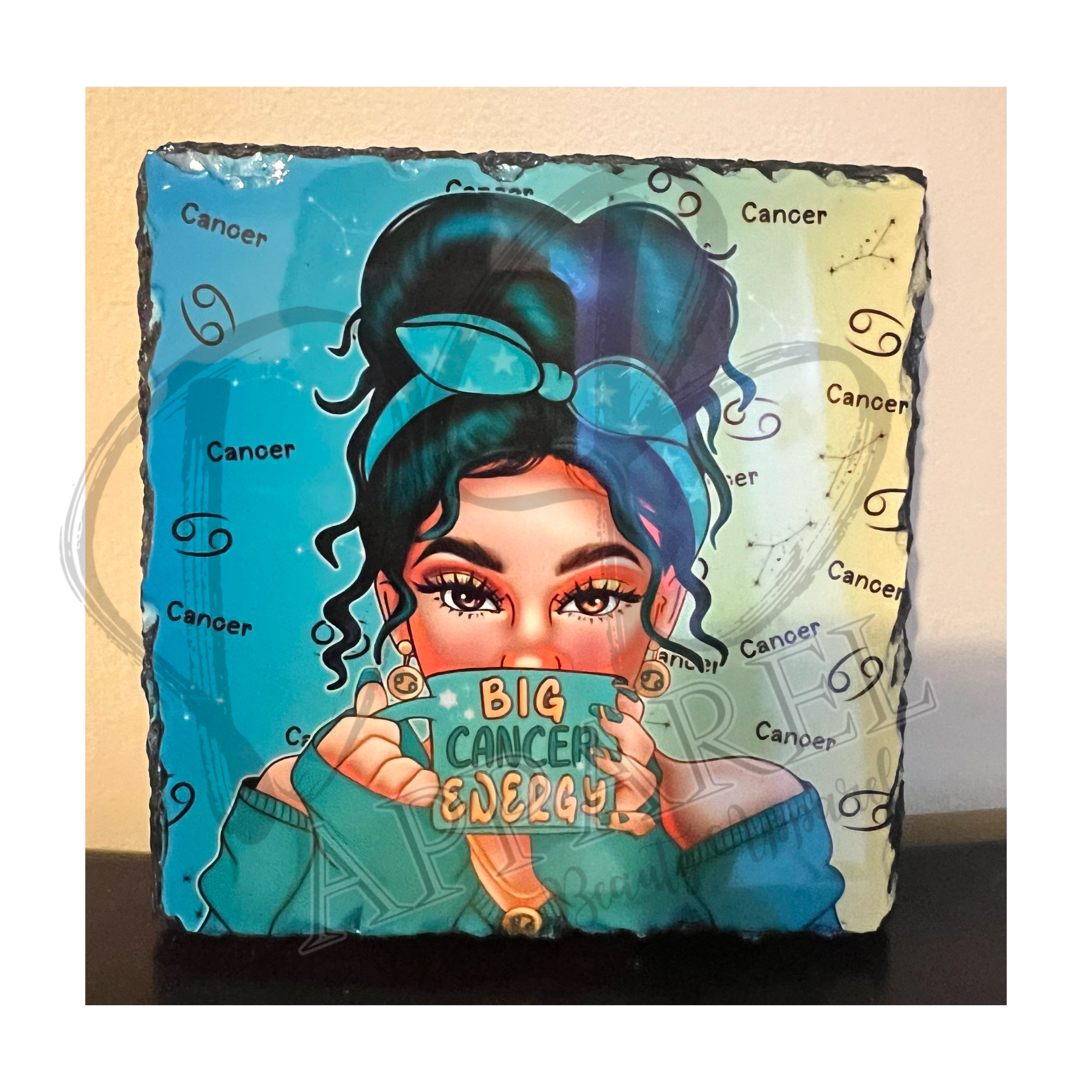 Zodiac Photo Slate tile/coaster