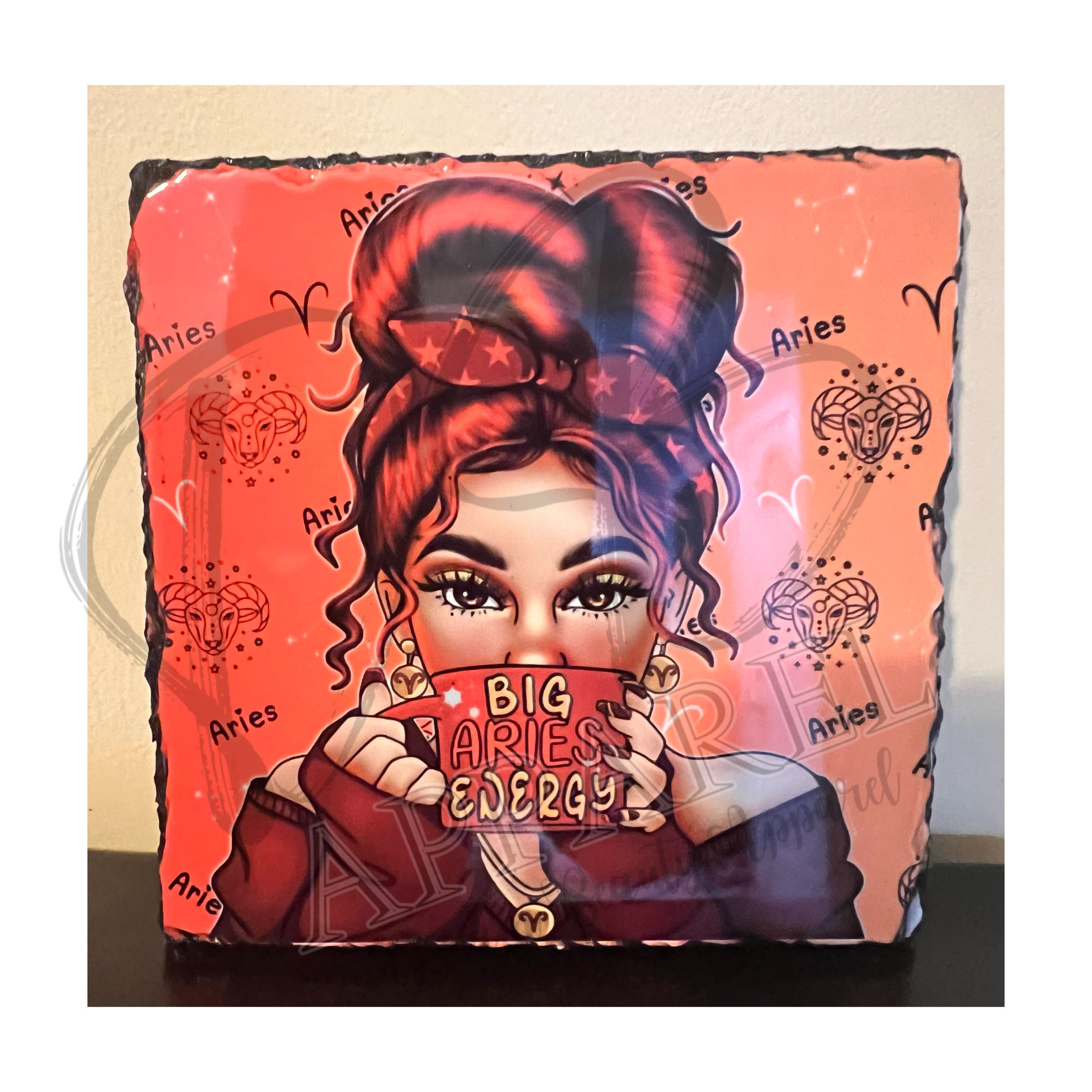 Zodiac Photo Slate tile/coaster