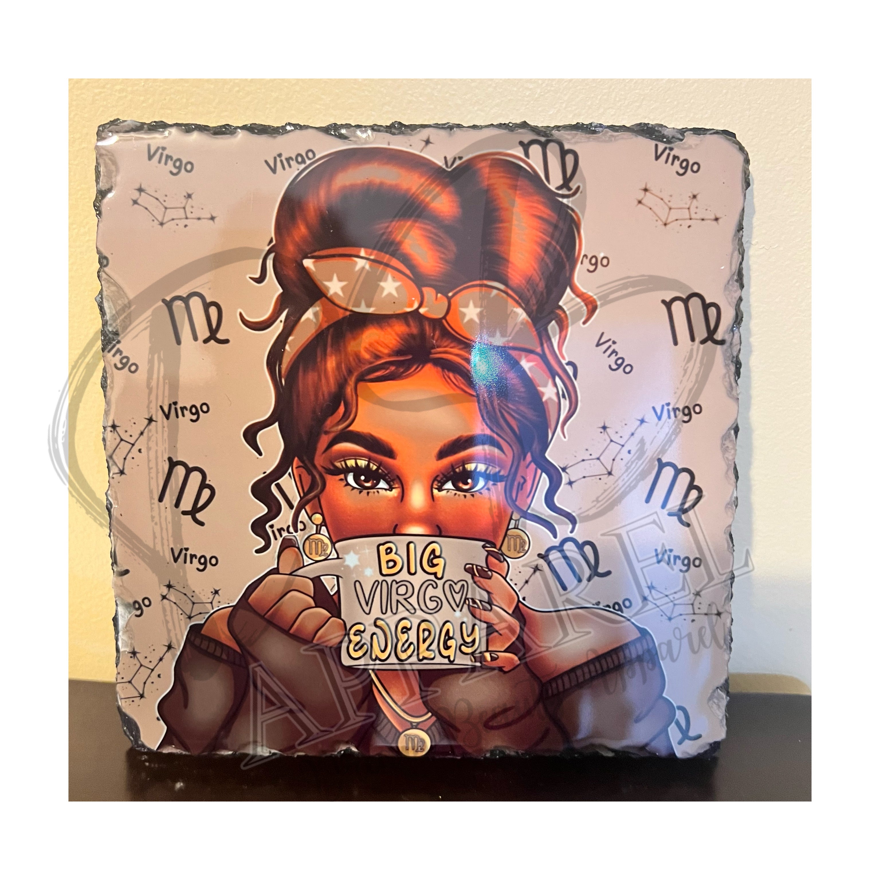 Zodiac Photo Slate tile/coaster