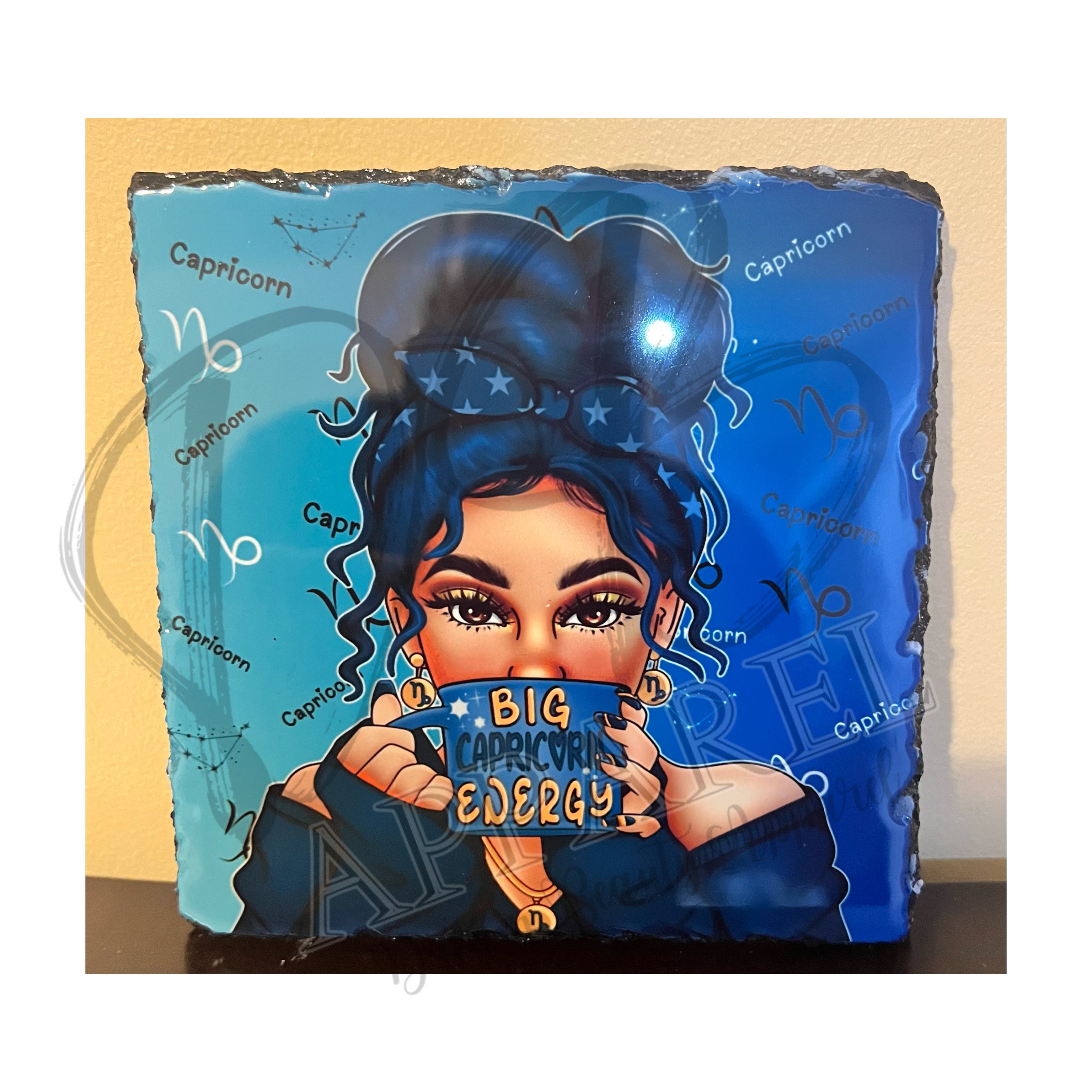 Zodiac Photo Slate tile/coaster