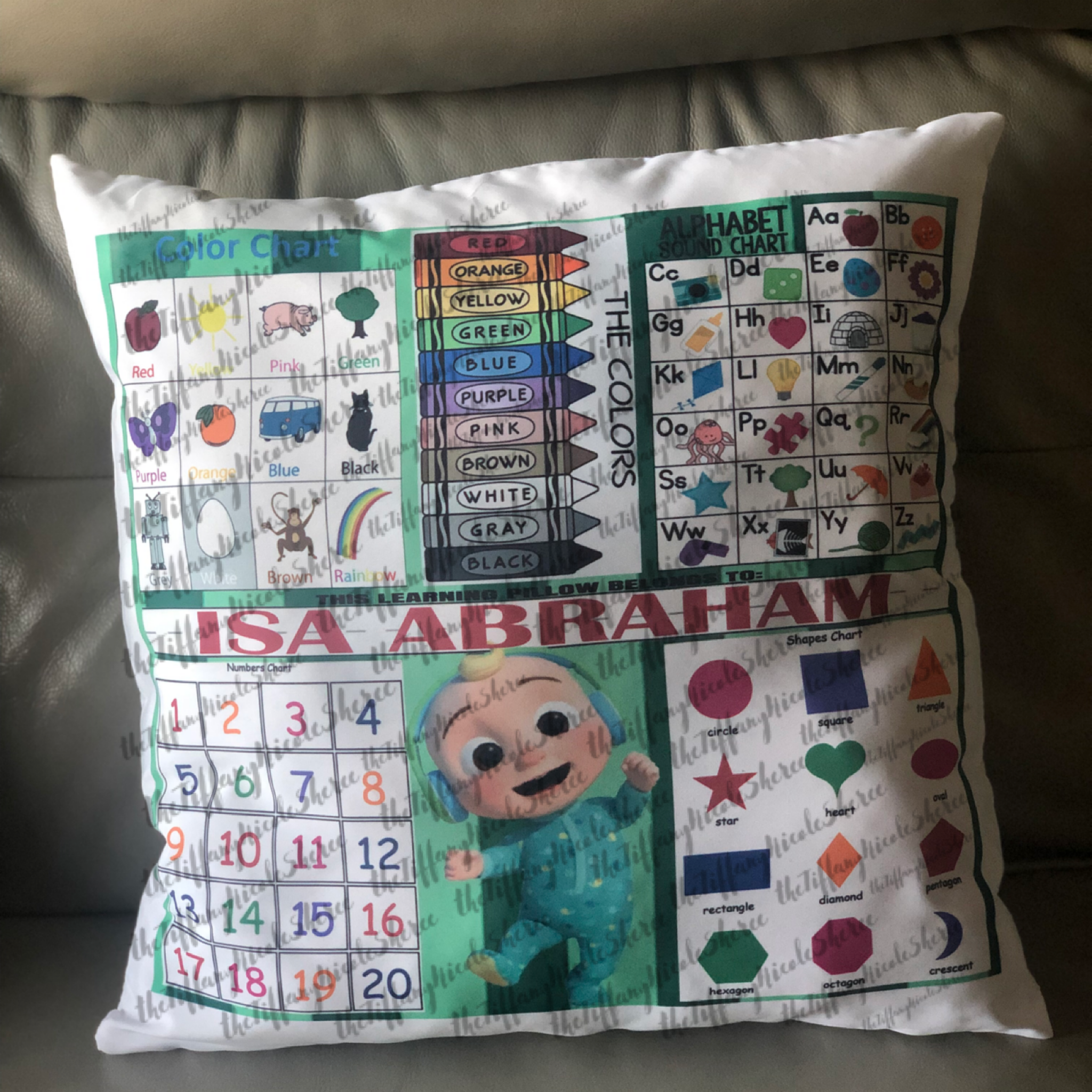 Learning Pillow coco melon character